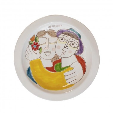 Piatto Tondo Fidanzati PTFKE ceramiche de simone Piatto Tondo Fidanzati PTFKE ceramiche de simone